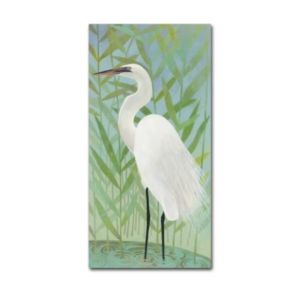 Kathrine Lovell 'Egret by the Shore II' Canvas Art, 16x32, Trademark Fine Art, Mfr#: WAP0268-C1632GG